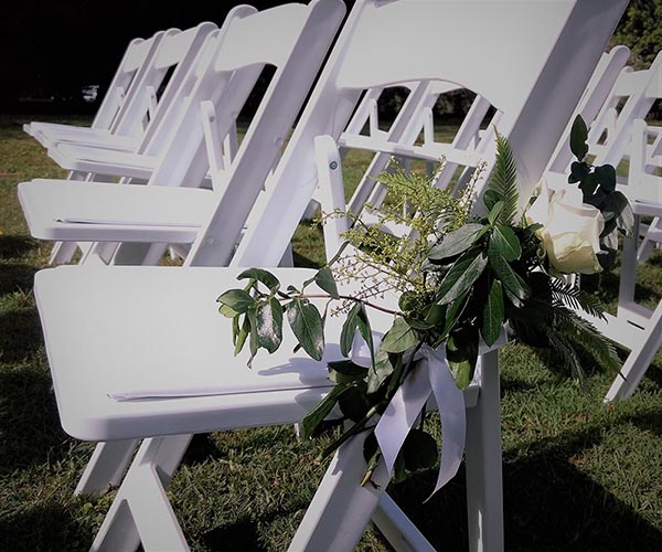 beach wedding event chair hire